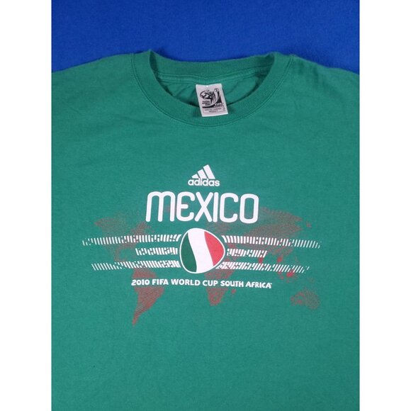 Adidas MEXICO Team FIFA 2010 WOTLD CUP SOUTH AFRICA T-Shirt Men's Size XL - Picture 13 of 16